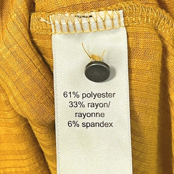 Mustard Yellow Boho Tank Top Crochet Macrame Neck Sleeveless Womens S Blouse - Picture 6 of 9